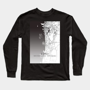 Dubai City Map Long Sleeve T-Shirt